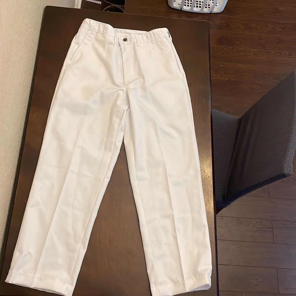 White loose fitting pants